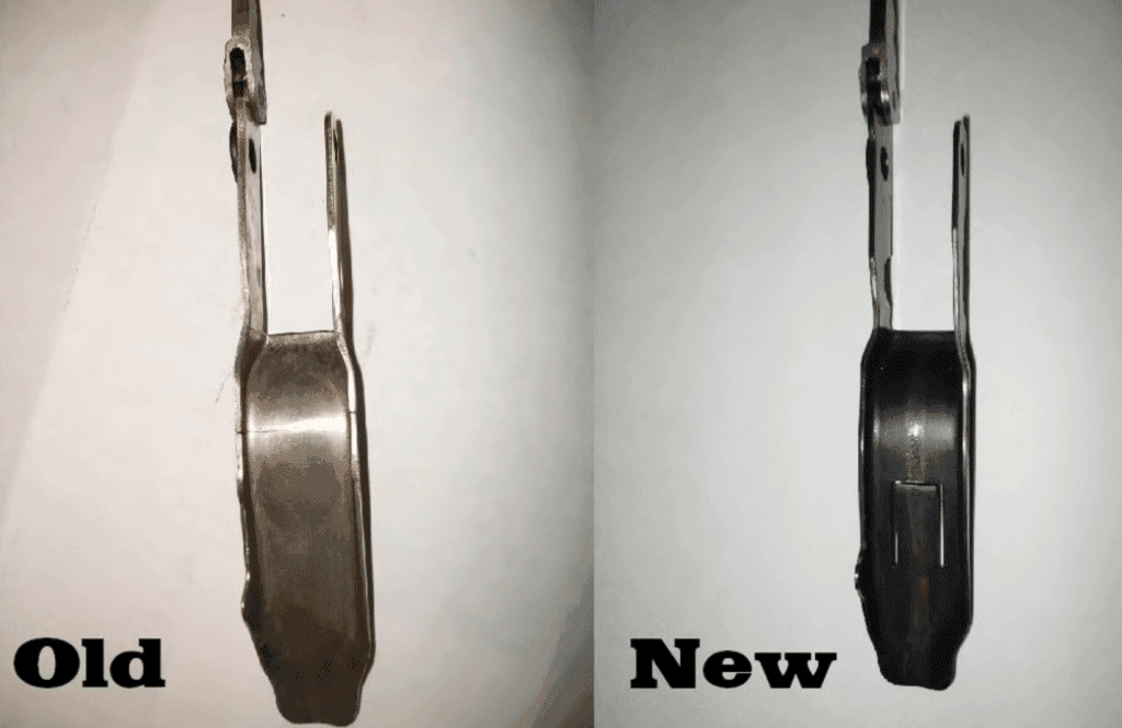 The cutout on the right shell carrier allows the 870 to clear jams more easily and safely. Overseas replicas might not incorporate such innovations.