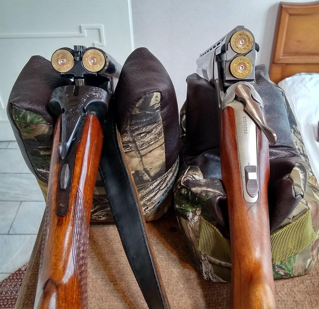 A Side-by-Side (left) and Over/Under Shotgun (right)