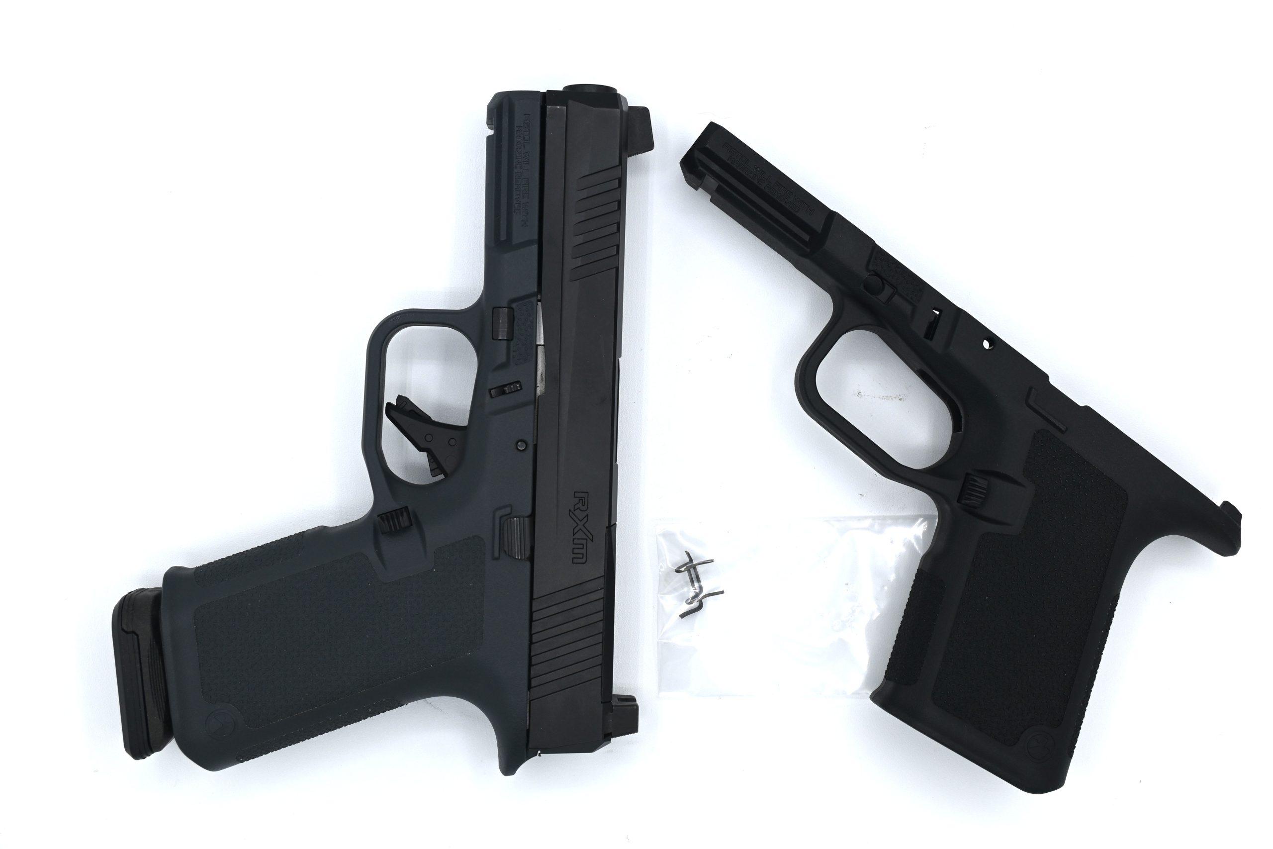 The RXM allows users to swap between different grip modules as carry needs evolve