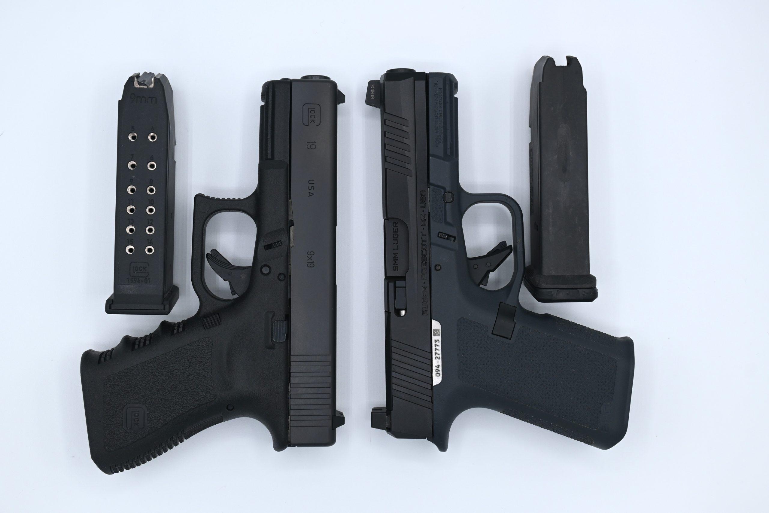 RXM next to Glock 19 highlighting size similarities