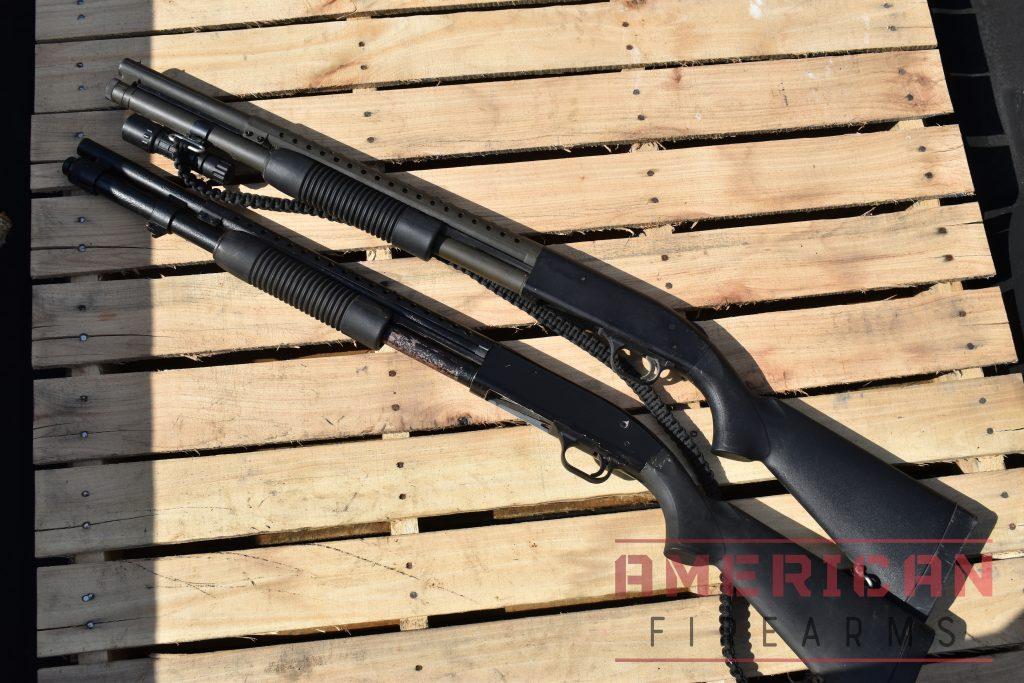 The 590 (bottom) compared to the 500 (top)