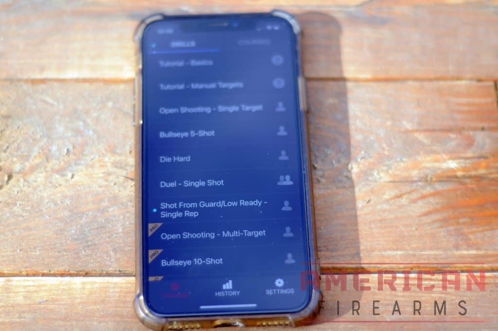 The laser trainer app has a load of training drills.