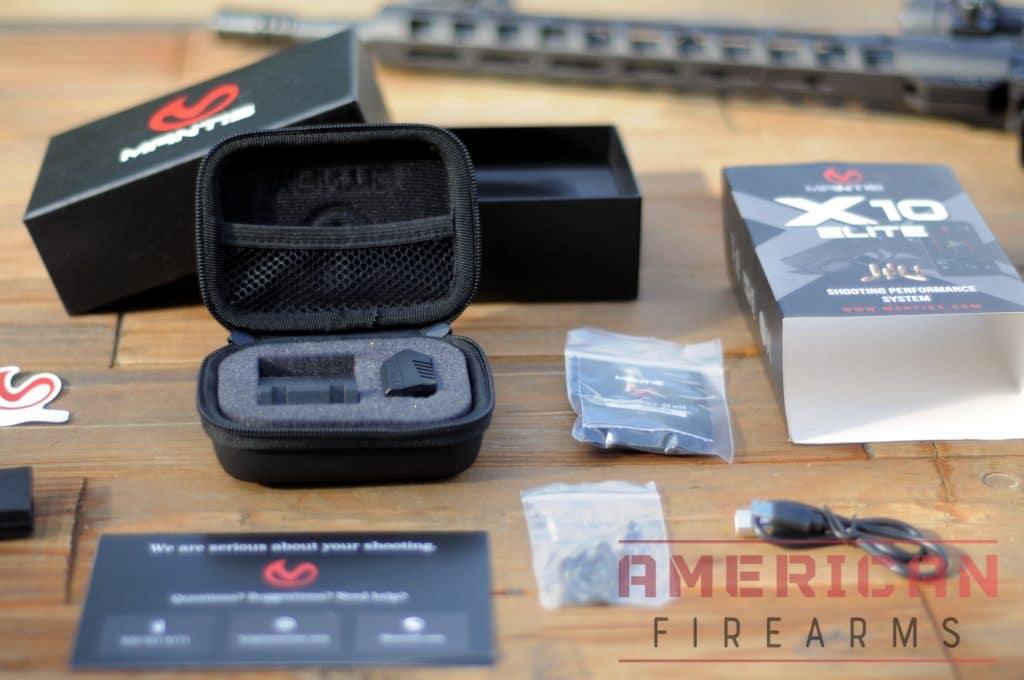 You get the X10 sensor, carrying case, Picatinny rail attachment, charger, and a sticker. Of course all the magic is in the app.