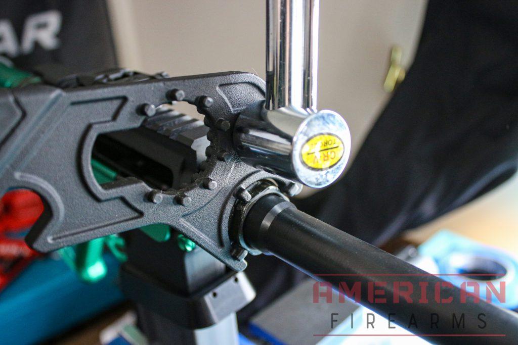 Attach your torque wrench to the armorer’s wrench.