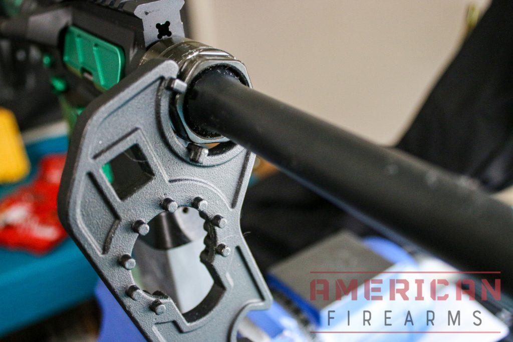 Barrel nuts should be tightened down between 40 and 80 ft. lbs.