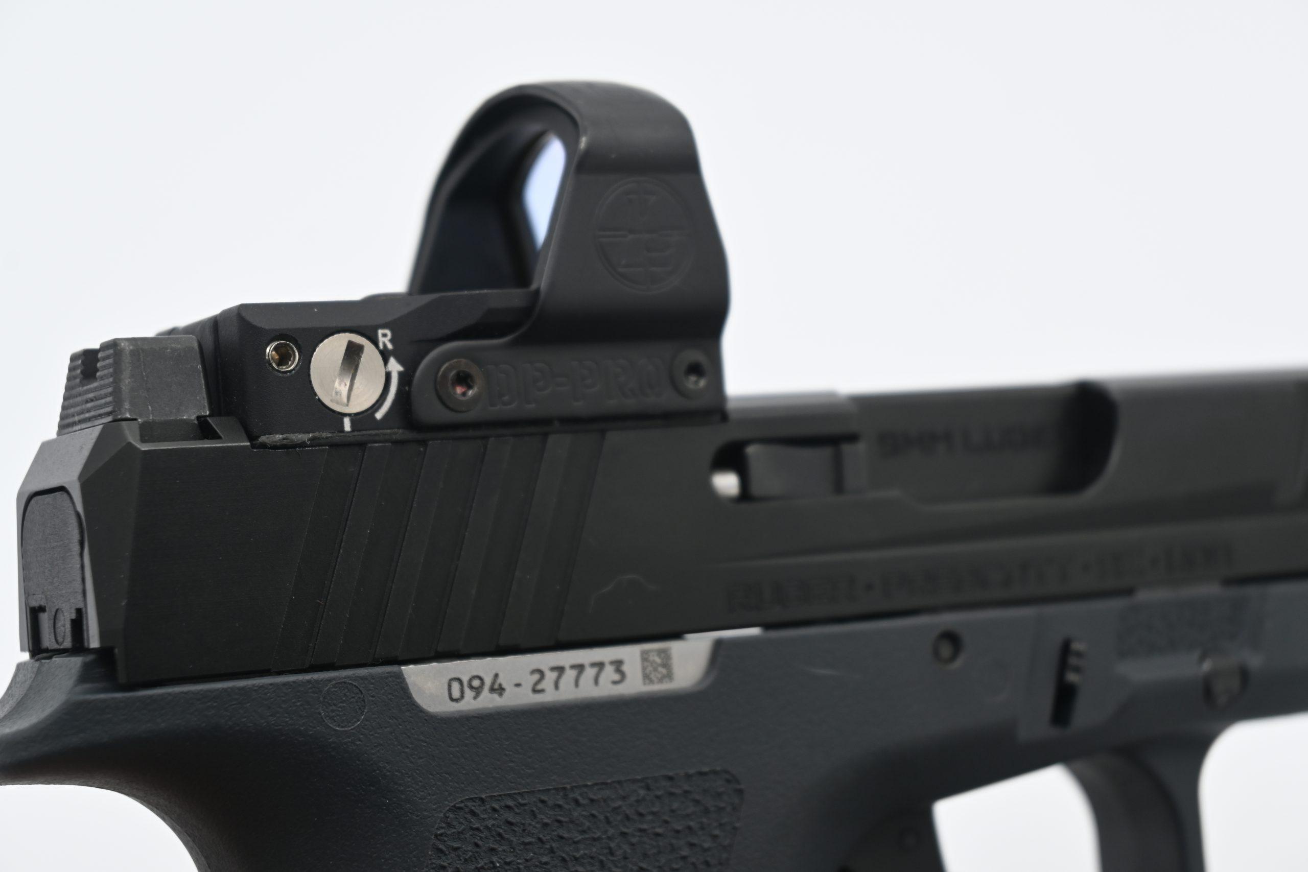 Optics with higher decks, like the Leupold DeltaPoint Pro, will top the rear sight on the pistol. Other optics with a lower decks can maintain a better co-witness.