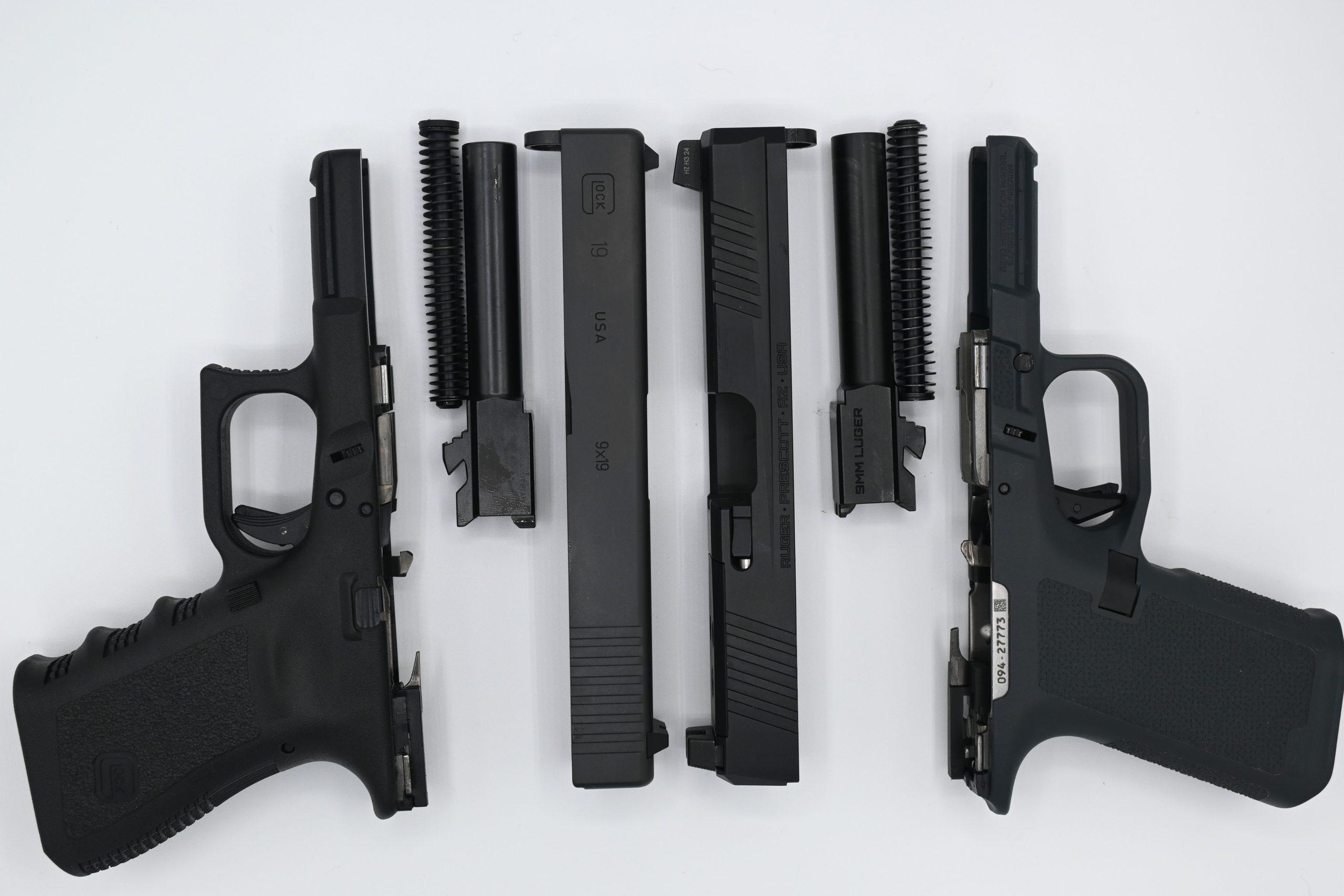 G19 compatibility extends to triggers, strikers, firing pins, extractors, springs, and backplates.