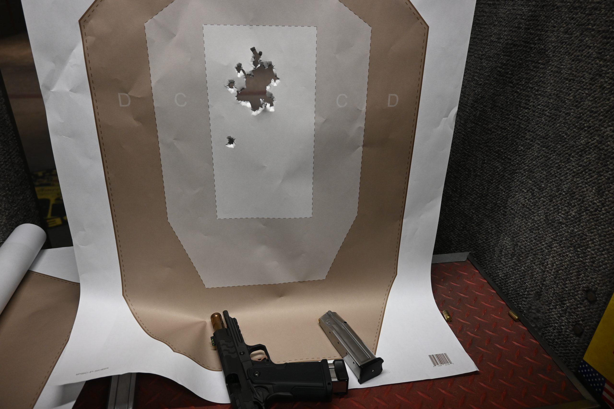 Federal Syntech 115gr emerged as the accuracy champion, averaging 1.58 inches across six five shot groups.