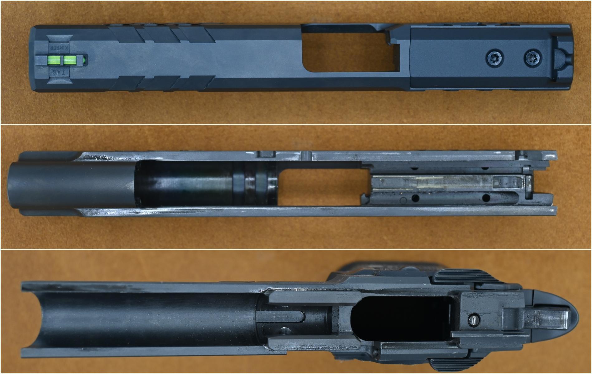 The 2K11 features a two-piece frame design with a stainless-steel sub-frame and aluminum grip module.