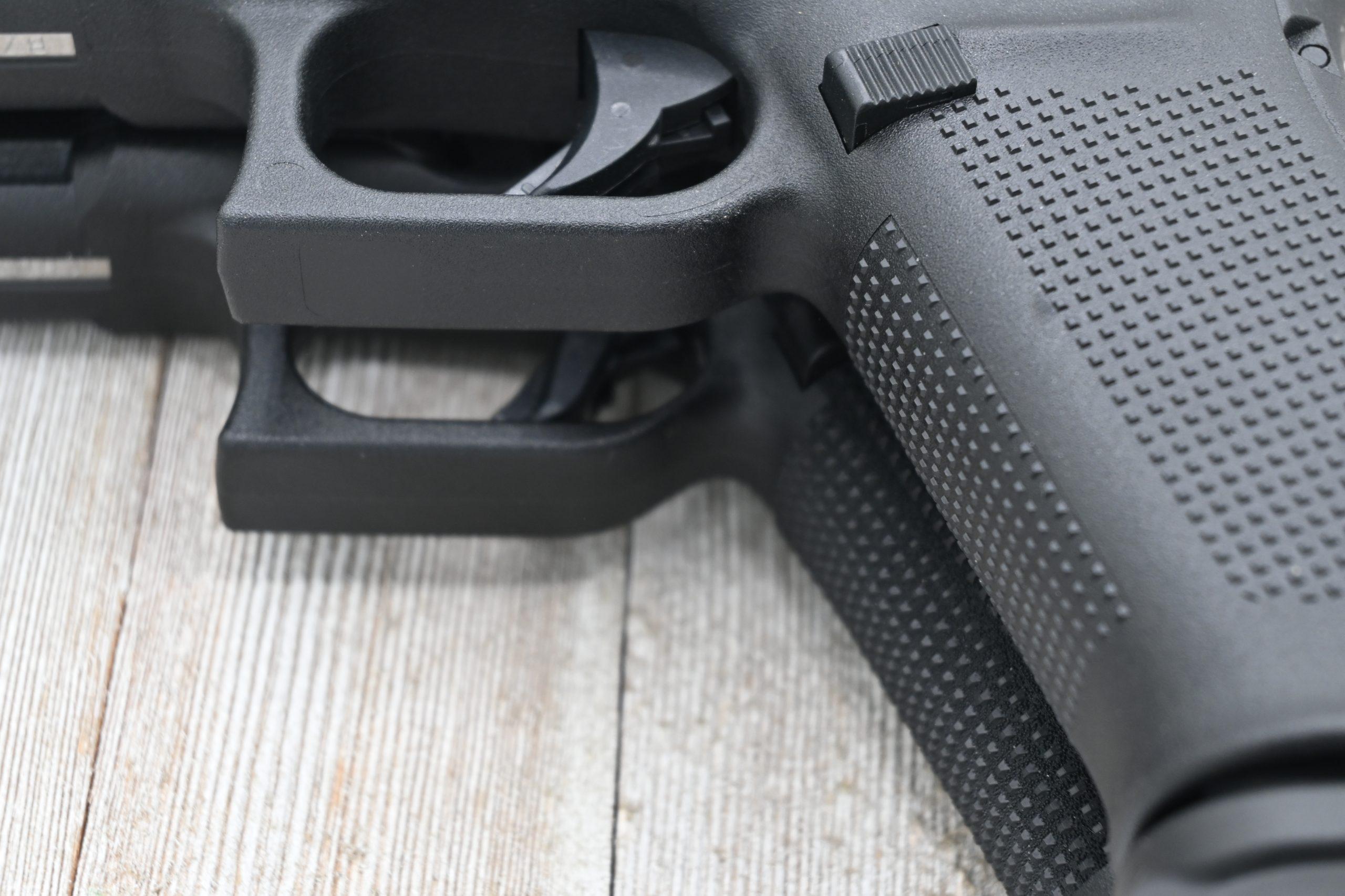 Glock Gen 6 trigger guard features a much deeper undercut then previous generations (Gen 5 above Gen 6 below)