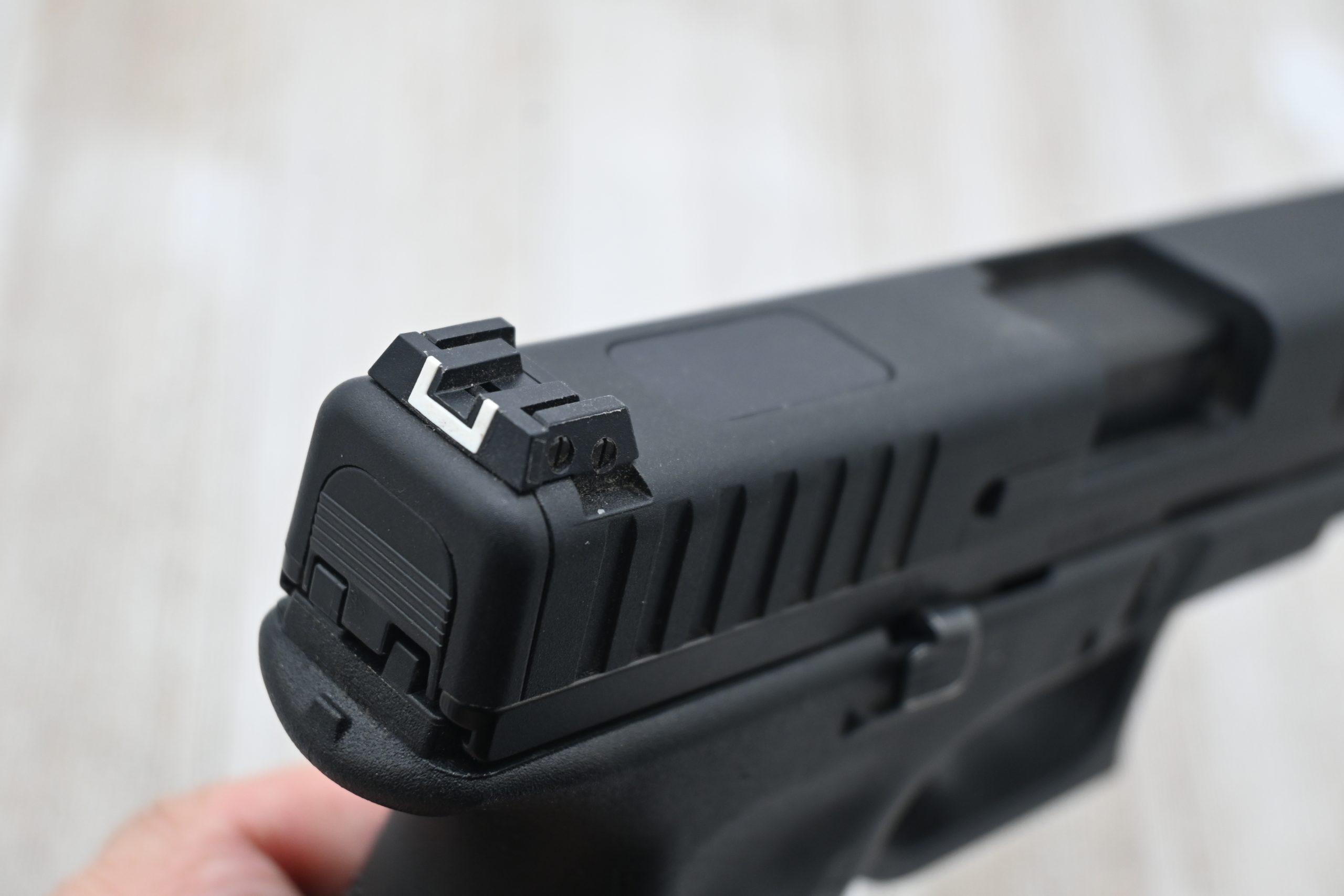 Adjustable rear sights? Check.