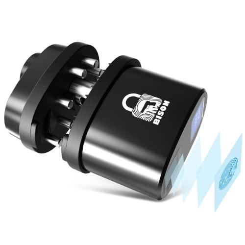 Bison Fingerprint Trigger Lock 1-Second Biometric Unlock for Handguns & Rifles | CA DOJ Approved | 360° Touch with Backup Keys