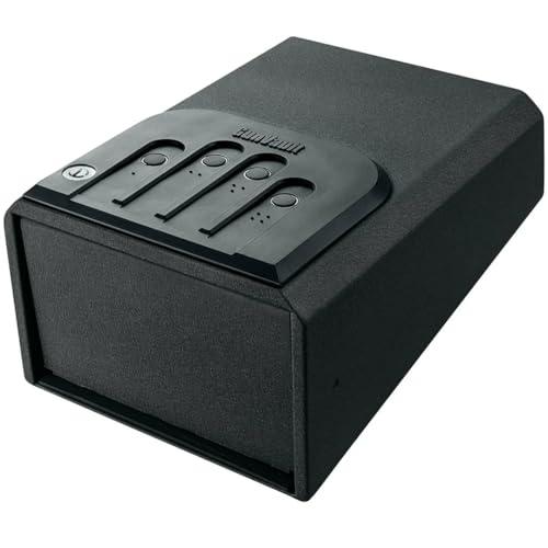 GunVault GV1050-19 MiniVault - Quick Access Automatic Slide-Out Handgun Safe with Patented No-Eyes® Keypad (1 Pistol Capacity)