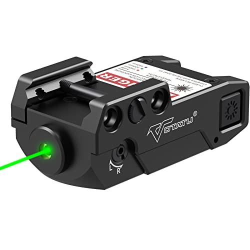 H3L-G Laser Sight for Pistol Rail Mount, Ultra Low Profile Picatinny Mount | Ambidextrous Control Green Laser Sight Aluminum Build, Magnetic USB Rechargeable Green Dot Sight, Strobe Mode Available