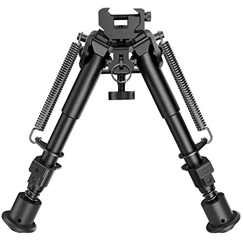CVLIFE 6-9” Picatinny Bipod Adjustable Spring Return with Picatinny Adapter | Sling Stud Bipod with Picatinny Rail Adapter for Outdoor