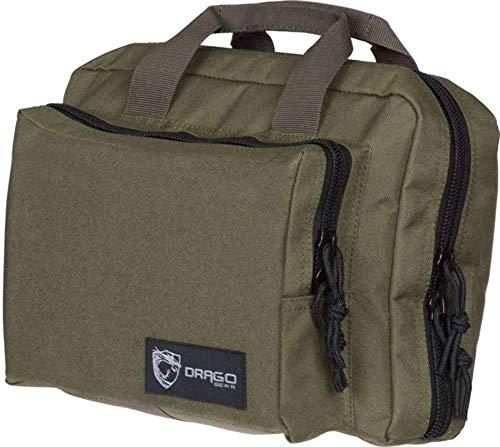Drago Gear Double Pistol Case, OD Green, 12.5" x 9.5" x 4.5"